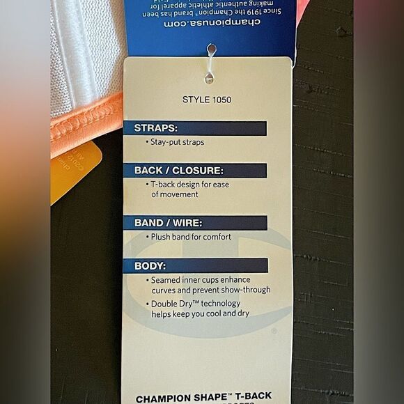 NWT! Champion, Full-Coverage, High-Support Sports Bra. Size 34B. - Picture 5 of 7